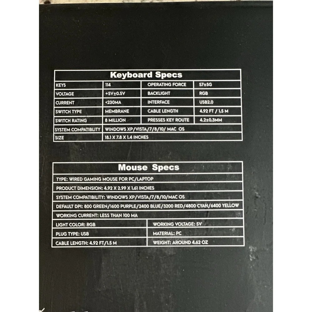 Run Mus Wired Gaming Keyboard And Mouse